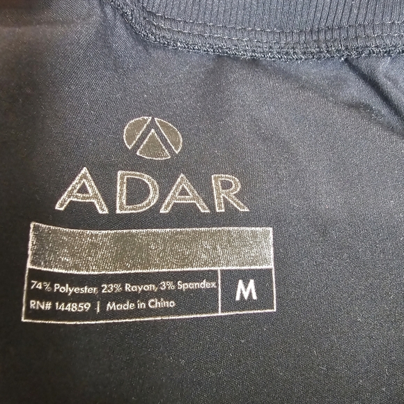 Adar Pro Womens Jogger Scrub Pants Size M - Lot Of 2 Please READ - Solid Black‎ - Picture 15 of 16